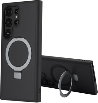 Accezz Ring Stand Backcover met MagSafe voor de Samsung Galaxy S24 Ultra - Zwart