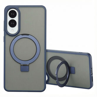 Accezz Ring Stand Backcover met MagSafe voor de Samsung Galaxy S25 Edge - Blauw