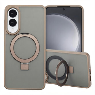 Accezz Ring Stand Backcover met MagSafe voor de Samsung Galaxy S25 Edge - Bruin