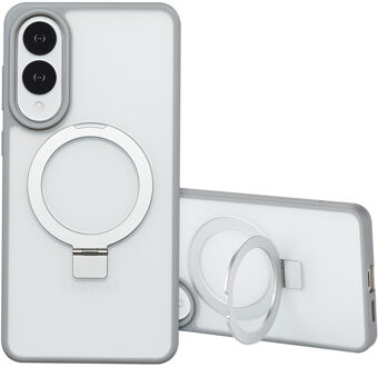 Accezz Ring Stand Backcover met MagSafe voor de Samsung Galaxy S25 Edge - Grijs