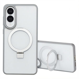 Accezz Ring Stand Backcover met MagSafe voor de Samsung Galaxy S25 Edge - Grijs