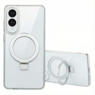 Accezz Ring Stand Backcover met MagSafe voor de Samsung Galaxy S25 Edge - Transparant
