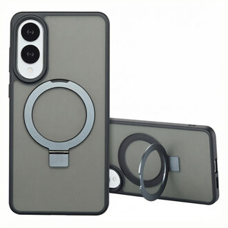 Accezz Ring Stand Backcover met MagSafe voor de Samsung Galaxy S25 Edge - Zwart