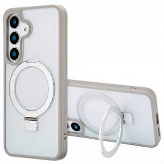 Accezz Ring Stand Backcover met MagSafe voor de Samsung Galaxy S25 - Grijs