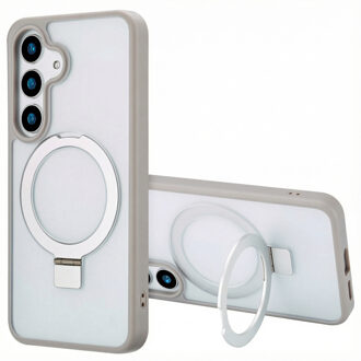 Accezz Ring Stand Backcover met MagSafe voor de Samsung Galaxy S25 Plus - Grijs