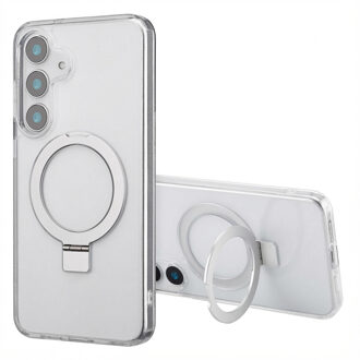 Accezz Ring Stand Backcover met MagSafe voor de Samsung Galaxy S25 Plus - Transparant