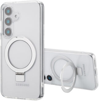 Accezz Ring Stand Backcover met MagSafe voor de Samsung Galaxy S25 - Transparant
