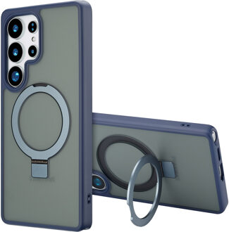 Accezz Ring Stand Backcover met MagSafe voor de Samsung Galaxy S25 Ultra - Blauw