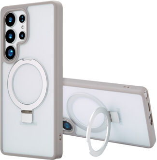 Accezz Ring Stand Backcover met MagSafe voor de Samsung Galaxy S25 Ultra - Grijs