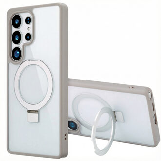 Accezz Ring Stand Backcover met MagSafe voor de Samsung Galaxy S25 Ultra - Grijs
