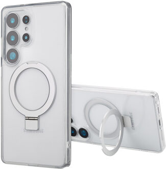 Accezz Ring Stand Backcover met MagSafe voor de Samsung Galaxy S25 Ultra - Transparant