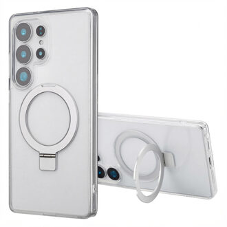Accezz Ring Stand Backcover met MagSafe voor de Samsung Galaxy S25 Ultra - Transparant