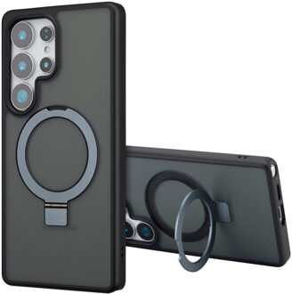 Accezz Ring Stand Backcover met MagSafe voor de Samsung Galaxy S25 Ultra - Zwart
