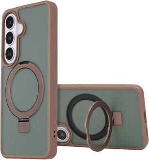 Accezz Ring Stand Backcover met MagSafe voor de Samsung Galaxy S26 - Bruin