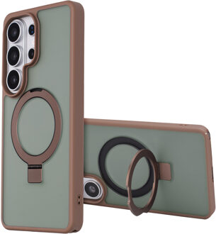 Accezz Ring Stand Backcover met MagSafe voor de Samsung Galaxy S26 Ultra - Bruin