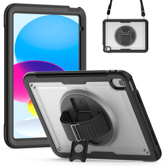 Accezz Rugged Backcover met schouderstrap voor de Apple iPad 11 (2025) 11 inch A16 / iPad 10 (2022) 10.9 inch - Transparent Transparant