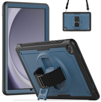 Accezz Rugged Backcover met schouderstrap voor de Samsung Galaxy Tab A9 Plus - Blauw - 11