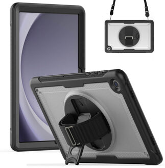 Accezz Rugged Backcover met schouderstrap voor de Samsung Galaxy Tab A9 Plus - Transparent Transparant - 11