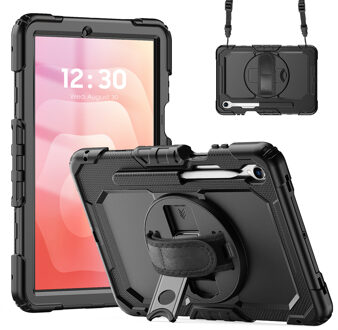 Accezz Rugged Backcover met schouderstrap voor de Samsung Galaxy Tab S11 - Zwart - 11
