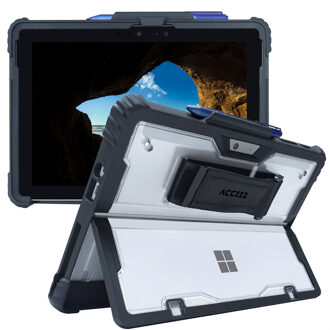 Accezz Rugged case met stand voor de Microsoft Surface Go / Go 2 / Go 3 / Go 4 - Zwart - 10.5