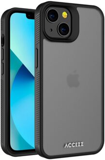 Accezz Rugged Frosted Backcover iPhone 13 Telefoonhoesje Zwart