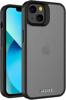 Accezz Rugged Frosted Backcover iPhone 13 Telefoonhoesje Zwart