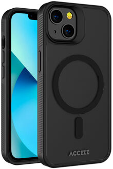 Accezz Rugged Frosted MagSafe Backcover iPhone 13 Telefoonhoesje Zwart