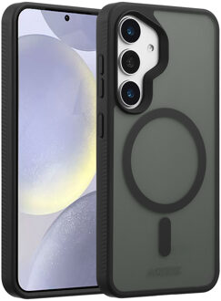 Accezz Rugged Frosted MagSafe Backcover voor Samsung Galaxy S25 Plus Telefoonhoesje Zwart