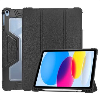 Accezz Rugged Trifold Bookcase voor de Apple iPad 11 (2025) 11 inch A16 / iPad 10 (2022) 10.9 inch - Zwart