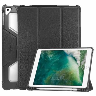 Accezz Rugged Trifold Bookcase voor de Apple iPad 6 (2018) 9.7 inch / iPad 5 (2017) 9.7 inch / Air 2 (2014)/Air 1 (2013) - Zwart
