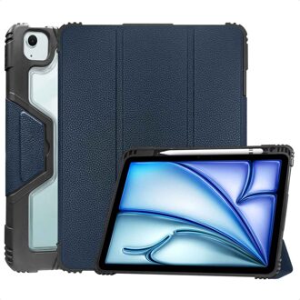 Accezz Rugged Trifold Bookcase voor de Apple iPad Air 11 inch (2025) M3 / (2024) M2 / Air 5 (2022) / Air 4 (2020) - Donkerblauw