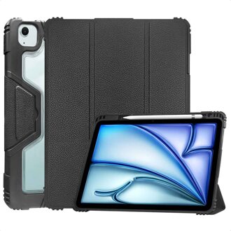 Accezz Rugged Trifold Bookcase voor de Apple iPad Air 11 inch (2025) M3 / (2024) M2 / Air 5 (2022) / Air 4 (2020) - Zwart