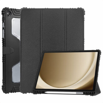 Accezz Rugged Trifold Bookcase voor de Samsung Galaxy Tab A9 Plus - Zwart - 10.5