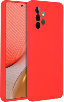 Accezz Samsung A72 hoesje - Samsung Galaxy A72 hoesje - hoesje Samsung A72 - A72 hoesje - Galaxy A72 hoesje - hoesje A72 - Siliconen hoesje - Rood - Accezz Liquid Silicone