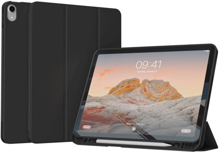 Accezz Smart Silicone Bookcase voor de Apple iPad 11 (2025) 11 inch A16 / iPad 10 (2022) 10.9 inch - Zwart