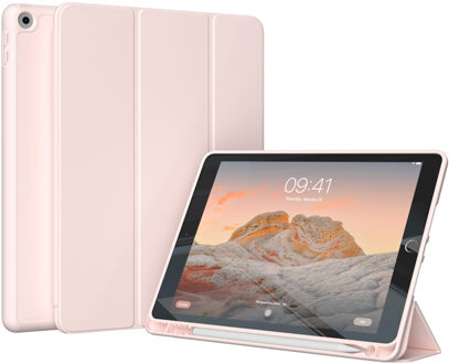 Accezz Smart Silicone Bookcase voor de Apple iPad 9 (2021) 10.2 inch / iPad 8 (2020) 10.2 inch / iPad 7 (2019) 10.2 inch - Roze