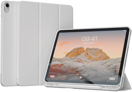 Accezz Smart Silicone Bookcase voor de Apple iPad Air 11 inch (2026) M4 / (2025) M3 / (2024) M2 / Air 5 (2022) / Air 4 (2020) - Grijs