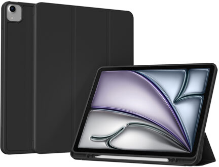 Accezz Smart Silicone Bookcase voor de Apple iPad Air 13 inch (2025) M3 / (2024) M2 - Zwart