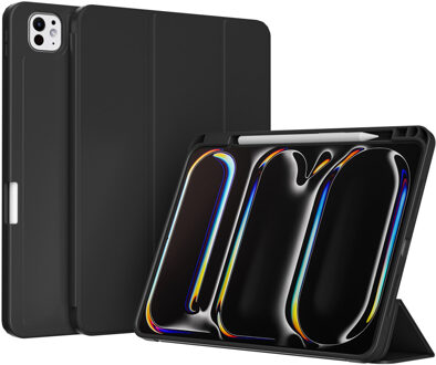 Accezz Smart Silicone Bookcase voor de Apple iPad Pro 11 (2025) M5 / (2024) M4 - Zwart