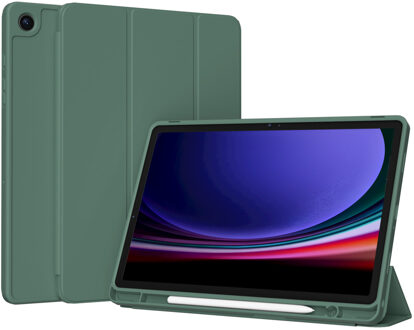 Accezz Smart Silicone Bookcase voor de Samsung Galaxy Tab A9 Plus - Donkergroen - 10.5