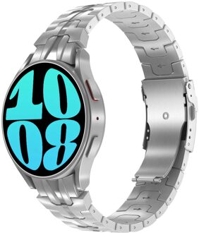 Accezz Steel Band voor de Samsung Galaxy Watch 4 / 5 / 6 / 7 / FE (20 mm) - Zilver - One size