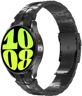 Accezz Steel Band voor de Samsung Galaxy Watch 4 / 5 / 6 / 7 / FE (20 mm) - Zwart - One size