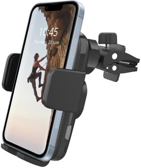 Accezz Telefoonhouder auto - Draadloze oplader - Ventilatierooster - Zwart - One size