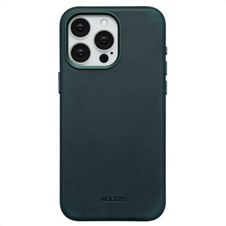 Accezz Vintage Leather Magsafe Backcover voor de Apple iPhone 15 Pro Max - Smokey Green Groen
