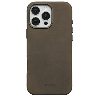 Accezz Vintage Leather Magsafe Backcover voor de Apple iPhone 16 Pro Max - Rustic Brown Bruin