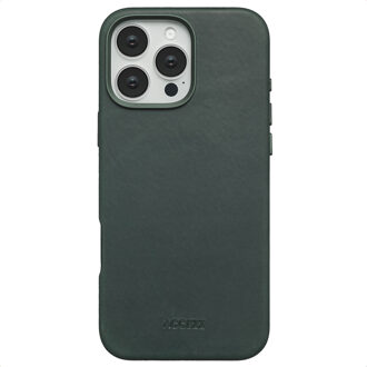 Accezz Vintage Leather Magsafe Backcover voor de Apple iPhone 16 Pro Max - Smokey Green Groen
