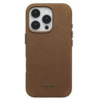 Accezz Vintage Leather Magsafe Backcover voor de Apple iPhone 16 Pro - Tabacco Cognac