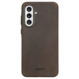 Accezz Vintage Leather Magsafe Backcover voor de Samsung Galaxy A56 - Rustic Brown Bruin