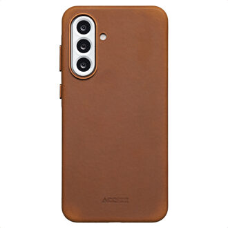 Accezz Vintage Leather Magsafe Backcover voor de Samsung Galaxy A56 - Tabacco Cognac