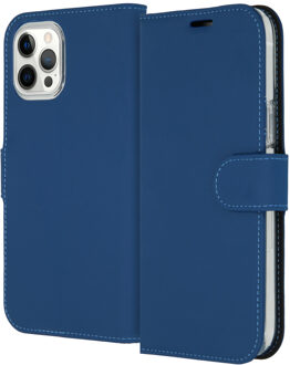 Accezz Wallet Case voor Apple iPhone 12 Pro Max Telefoonhoesje Blauw